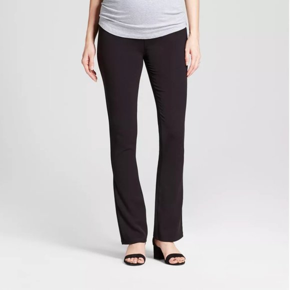 Isabel Maternity by Ingrid & Isabel Black Bootcut Maternity Trousers Size 4 - Picture 6 of 16